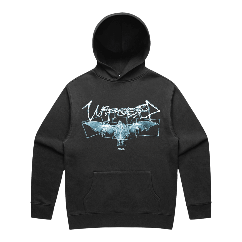 Angel Bat Hoodie - Faded Black