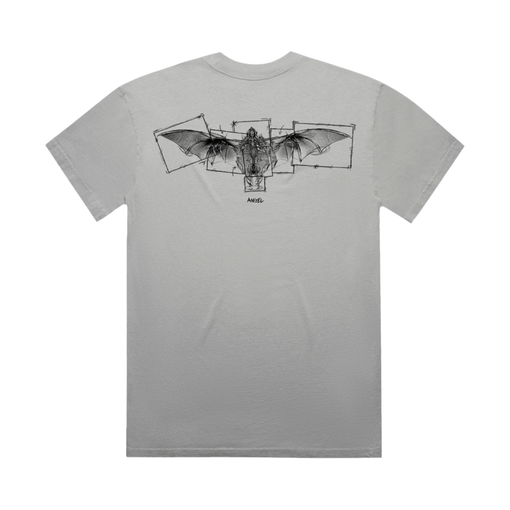 Angel Bat Tee - Faded Storm