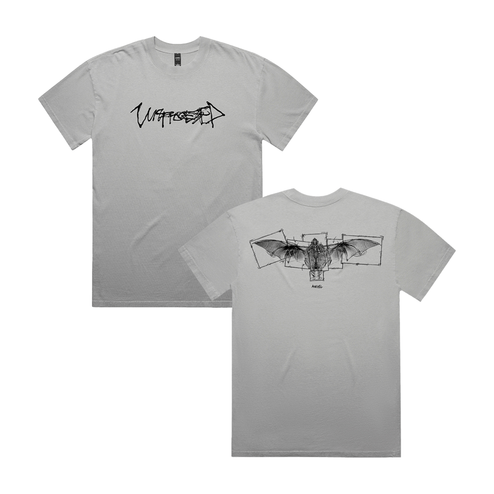 Angel Bat Tee - Faded Storm